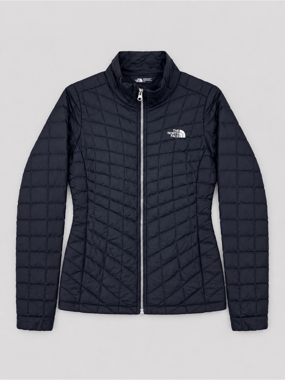The North Face Thermoball Eco Puffer Coat Jacket Small Black Full Zip Outdoors